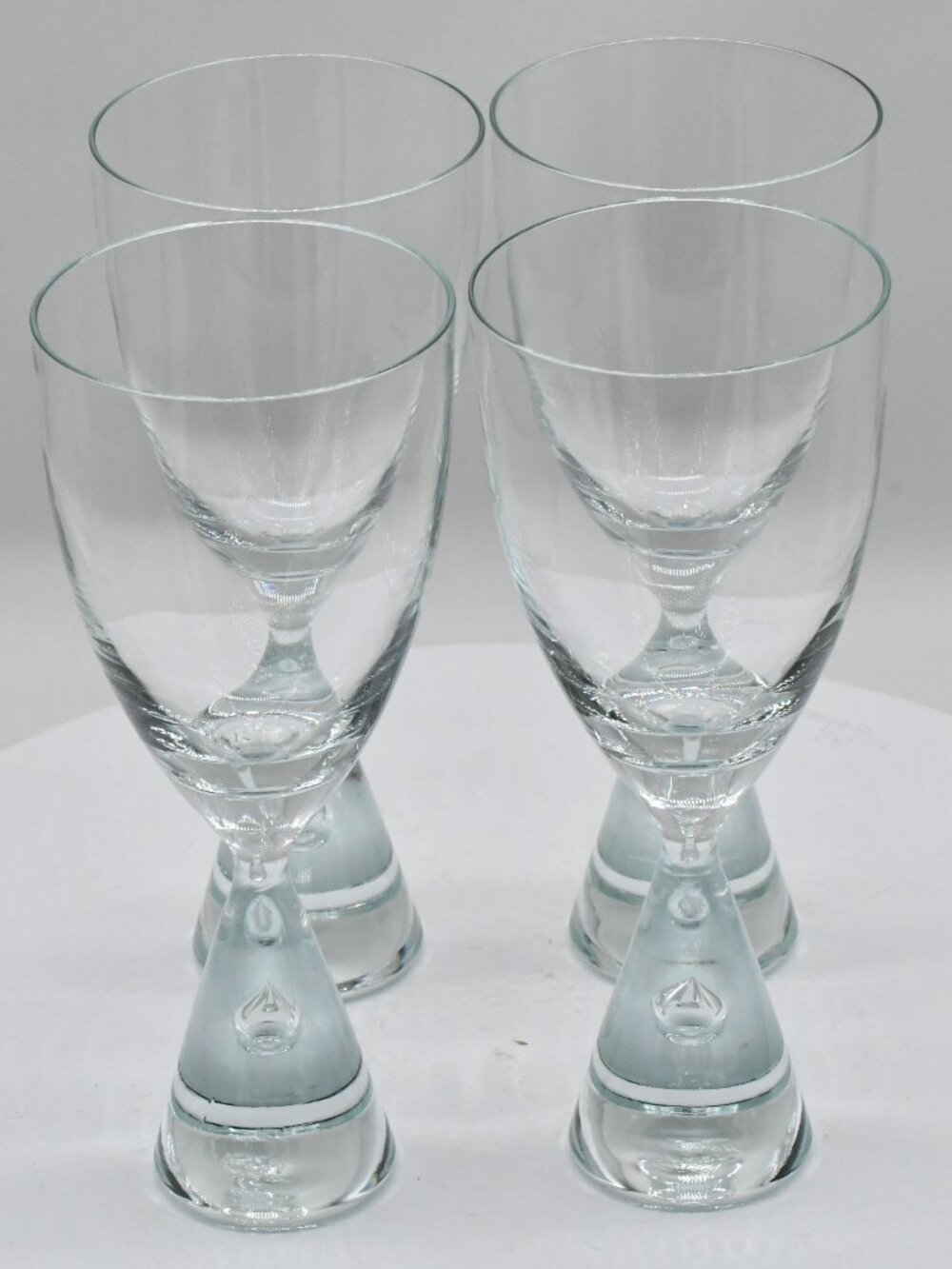 Vintage Holmgaard Princess Mid-Century Modern Set of 4 Water Goblets By Severin